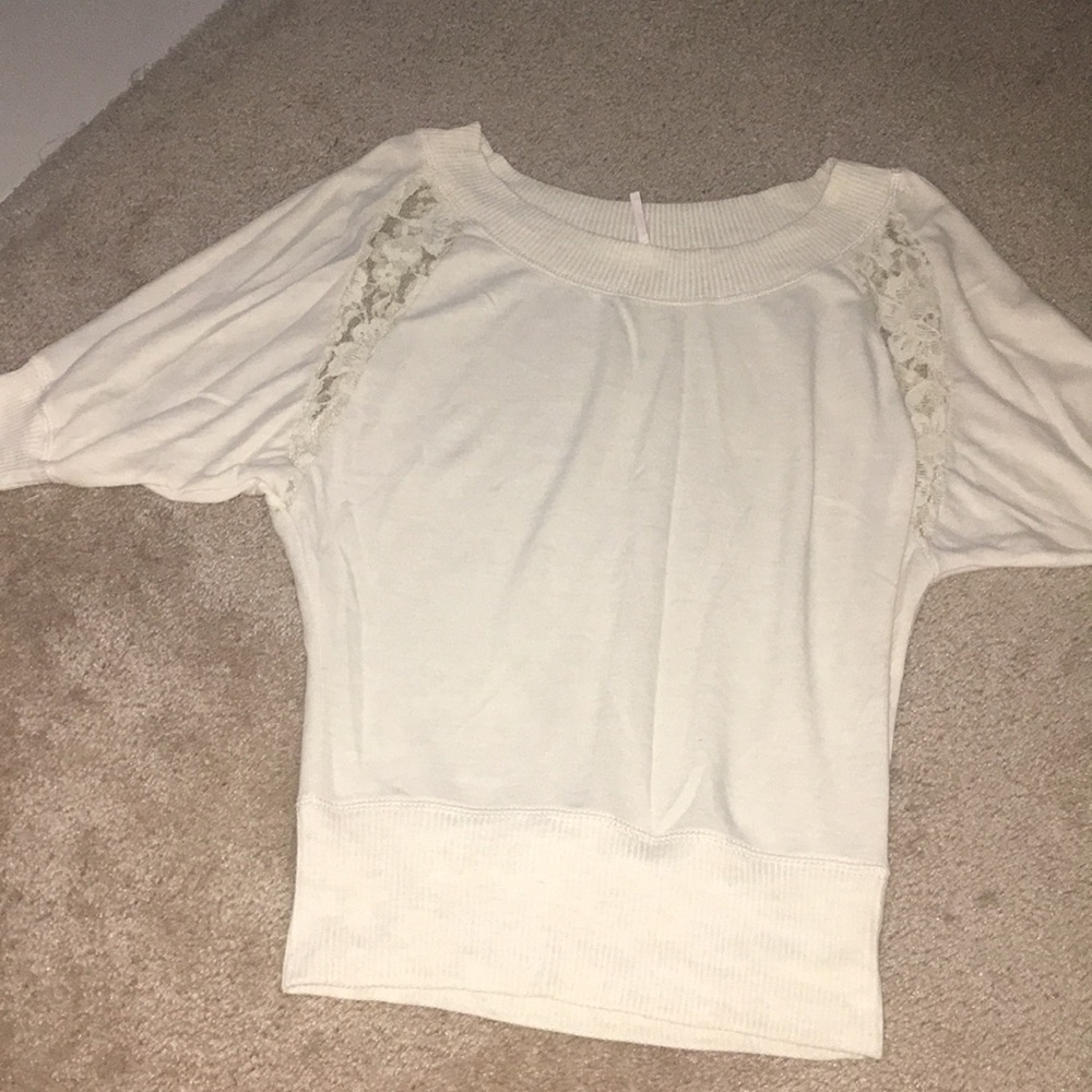 Poof! Cream Lightweight Sweater.